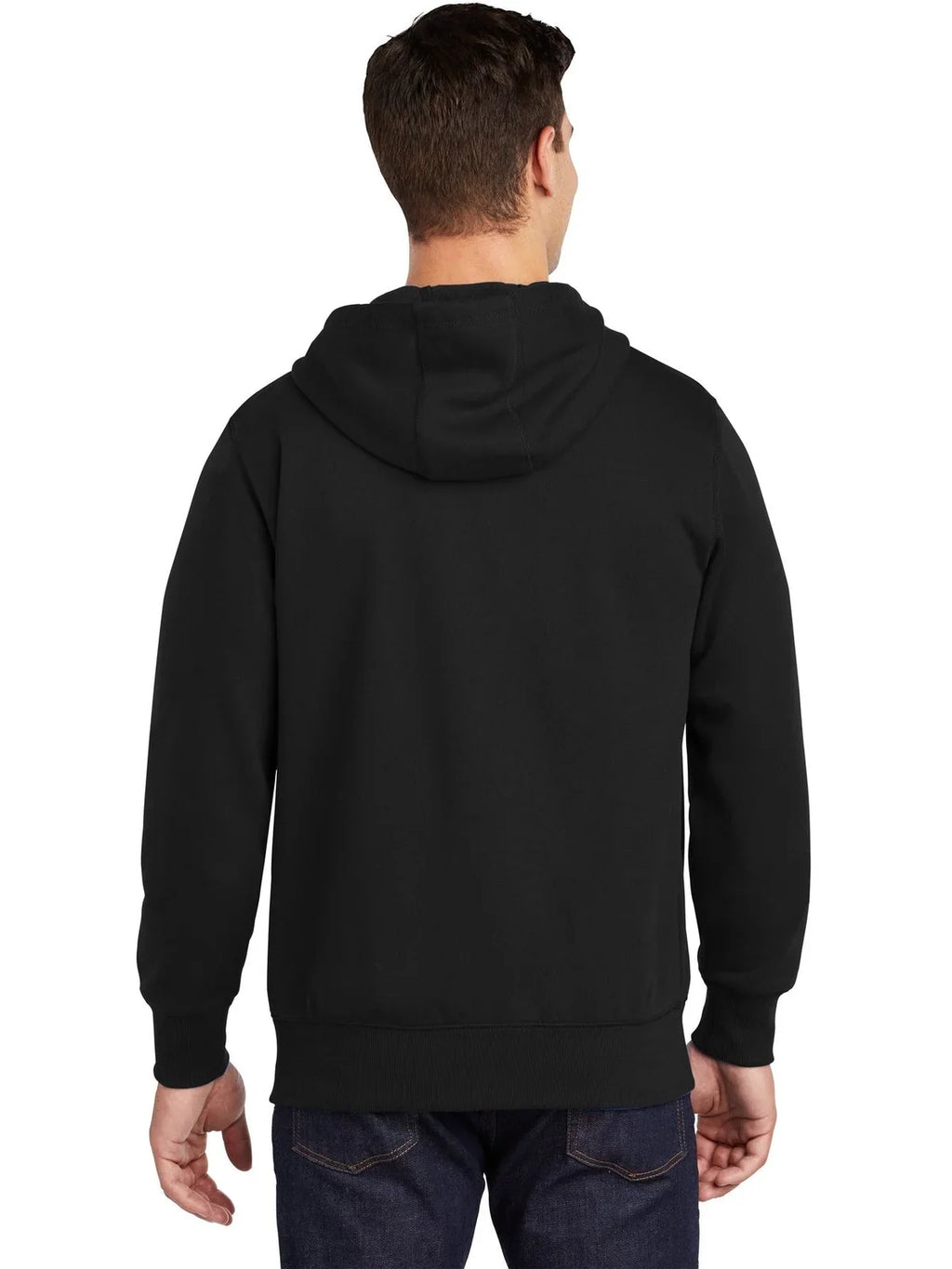 Sport-Tek Full-Zip Hooded Sweatshirt with custom logo embroidery