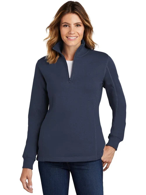 Sport-Tek Ladies 1/4-Zip Sweatshirt with custom logo embroidery