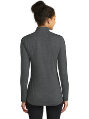 Sport-Tek Ladies Exchange 1.5 Long Sleeve 1/2-Zip with custom logo embroidery