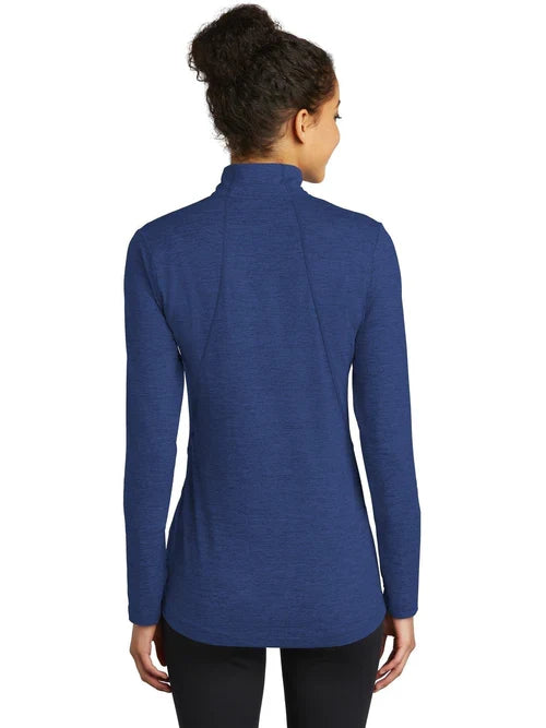 Sport-Tek Ladies Exchange 1.5 Long Sleeve 1/2-Zip with custom logo embroidery