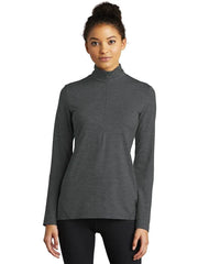 Sport-Tek Ladies Exchange 1.5 Long Sleeve 1/2-Zip with custom logo embroidery