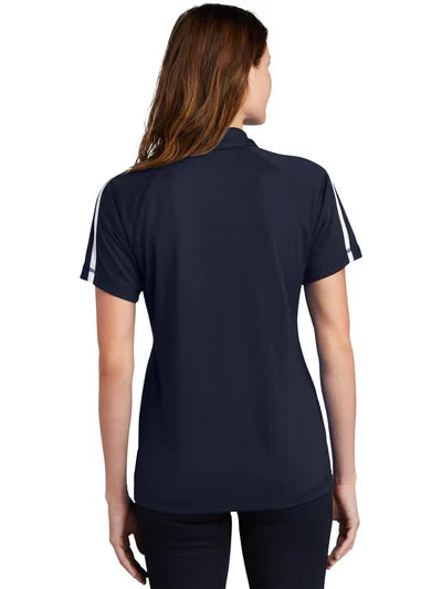 Sport-Tek Women's PosiCharge Micro-Mesh Colorblock Polo with custom logo embroidery