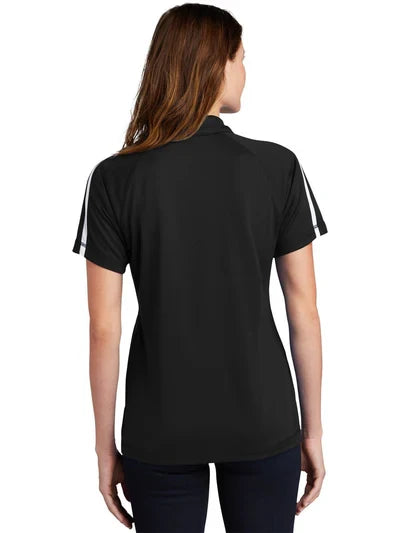 Sport-Tek Women's PosiCharge Micro-Mesh Colorblock Polo with custom logo embroidery