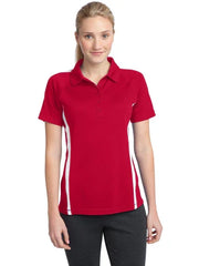 Sport-Tek Women's PosiCharge Micro-Mesh Colorblock Polo with custom logo embroidery