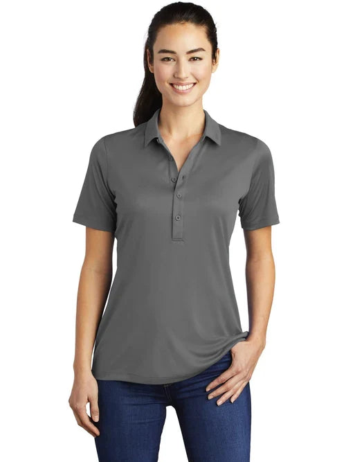 Sport-Tek Ladies Posi-UV Pro Polo with custom logo embroidery