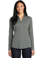 Sport-Tek Ladies PosiCharge Competitor 1/4-Zip Pullover with custom logo embroidery