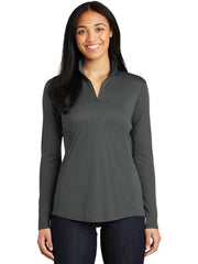 Sport-Tek Ladies PosiCharge Competitor 1/4-Zip Pullover with custom logo embroidery