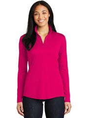 Sport-Tek Ladies PosiCharge Competitor 1/4-Zip Pullover with custom logo embroidery