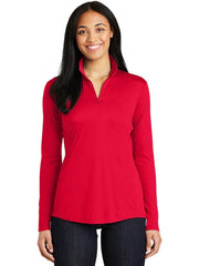 Sport-Tek Ladies PosiCharge Competitor 1/4-Zip Pullover with custom logo embroidery