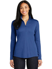 Sport-Tek Ladies PosiCharge Competitor 1/4-Zip Pullover with custom logo embroidery