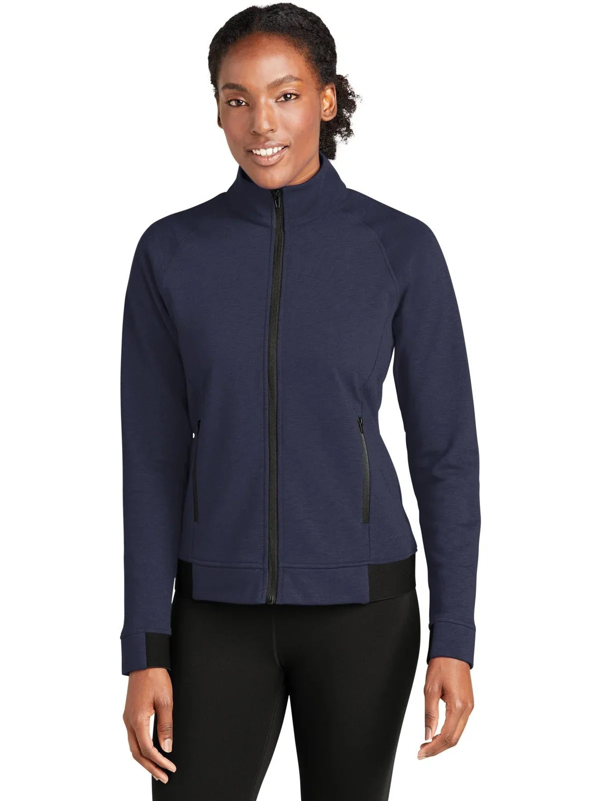 Sport-Tek Women's PosiCharge Strive Full-Zip with custom logo embroidery