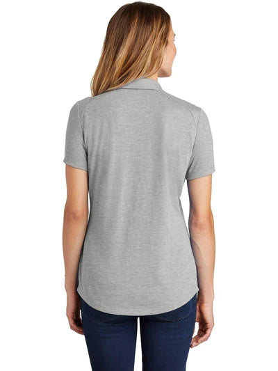 Sport-Tek Ladies PosiCharge Tri-Blend Wicking Polo with custom logo embroidery