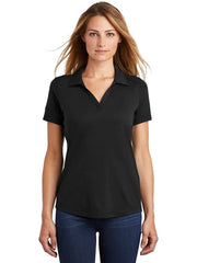 Sport-Tek Ladies PosiCharge Tri-Blend Wicking Polo with custom logo embroidery