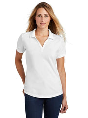 Sport-Tek Ladies PosiCharge Tri-Blend Wicking Polo with custom logo embroidery