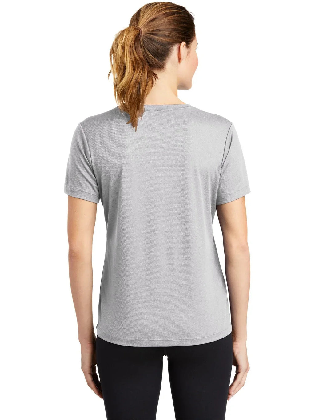 Sport-Tek Women's PosiCharge RacerMesh V-Neck Tee with custom logo embroidery