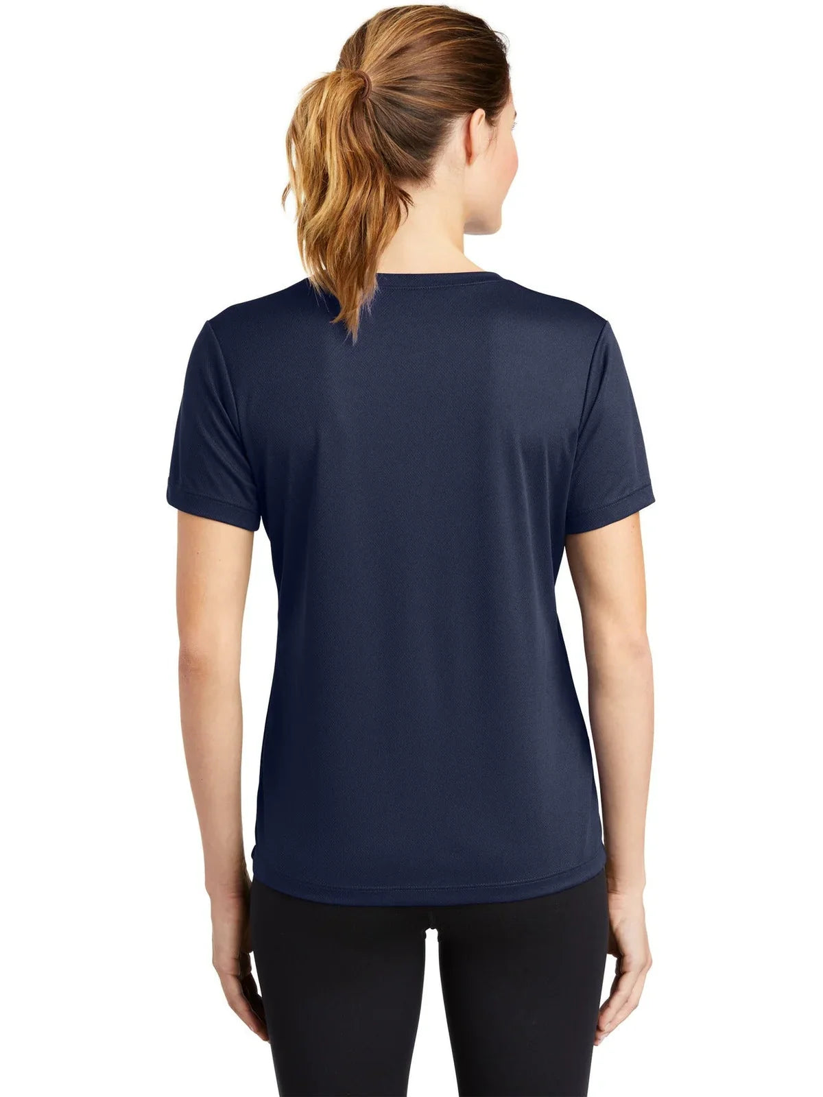 Sport-Tek Women's PosiCharge RacerMesh V-Neck Tee with custom logo embroidery