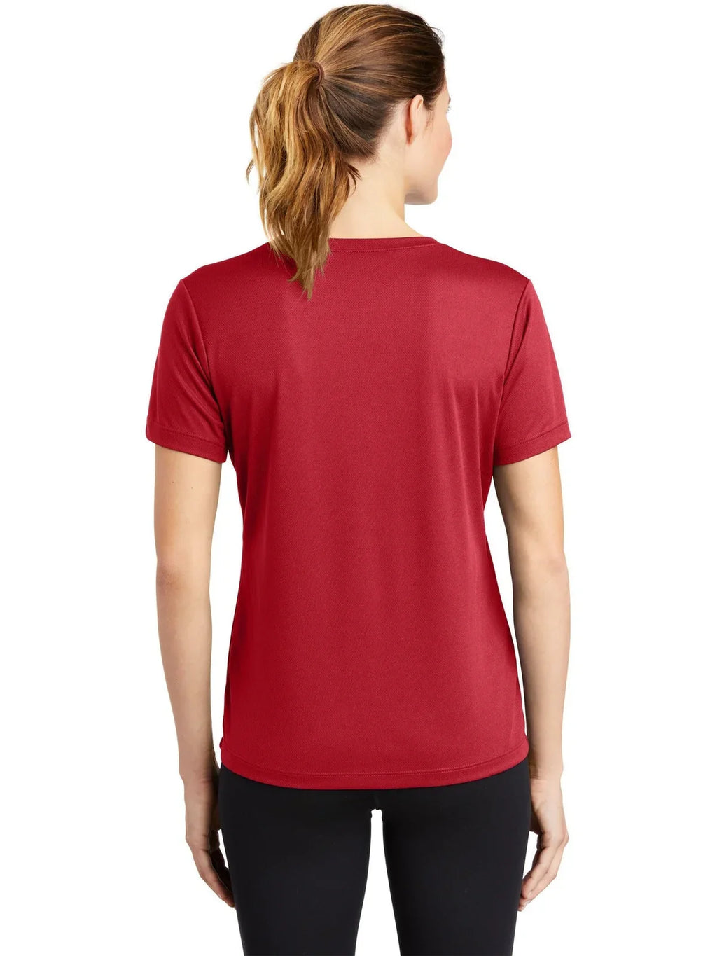 Sport-Tek Women's PosiCharge RacerMesh V-Neck Tee with custom logo embroidery