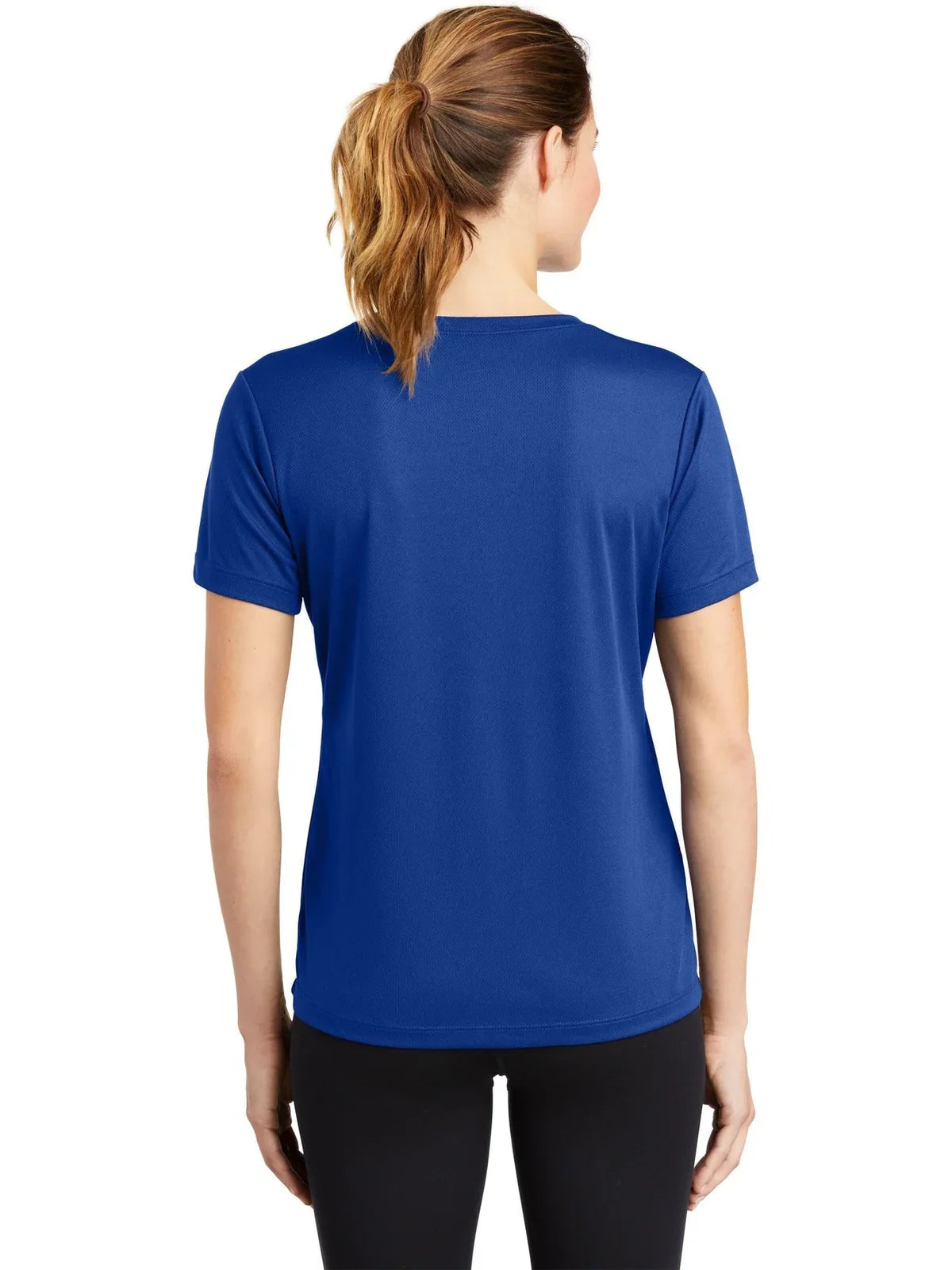 Sport-Tek Women's PosiCharge RacerMesh V-Neck Tee with custom logo embroidery