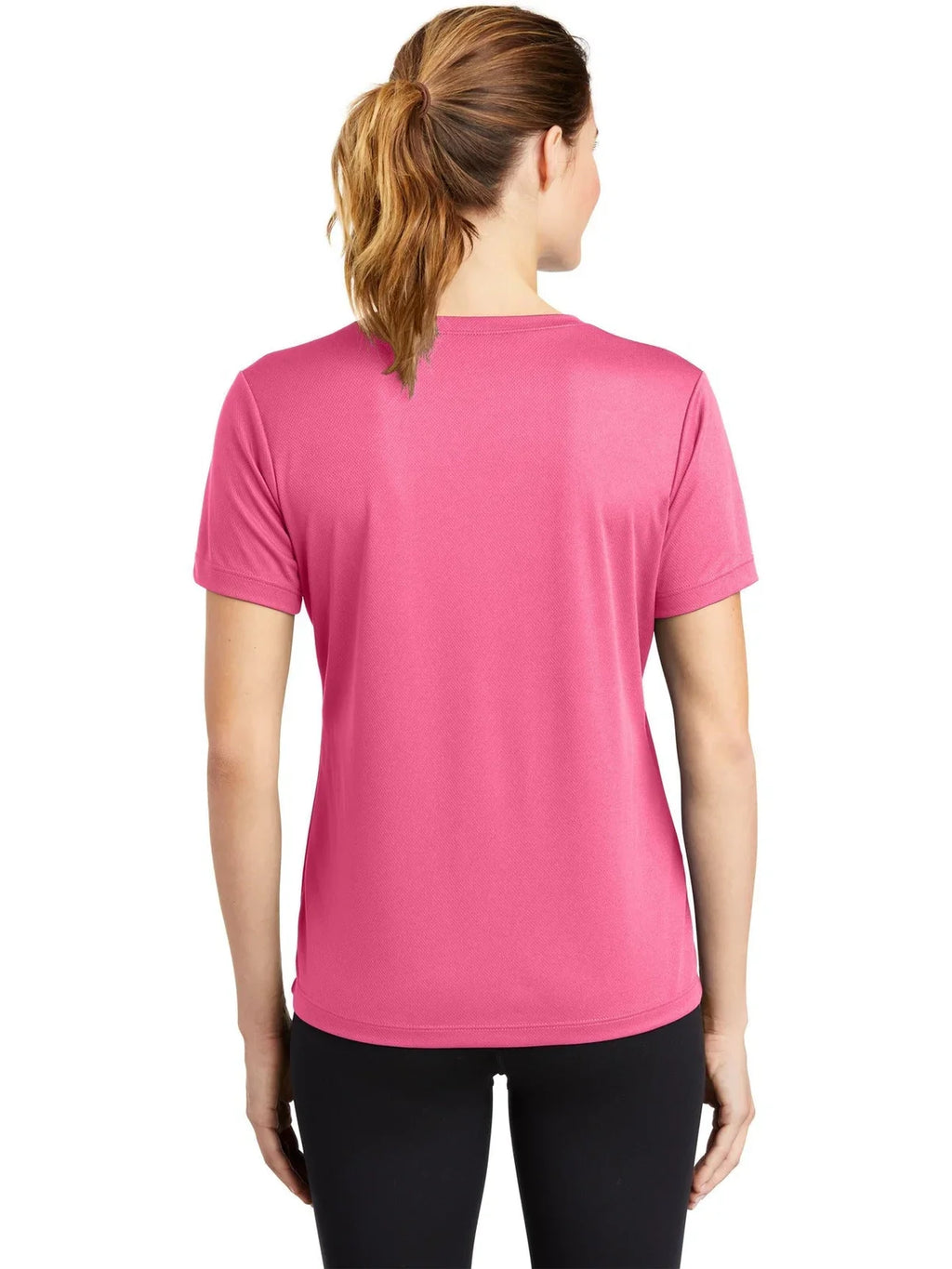 Sport-Tek Women's PosiCharge RacerMesh V-Neck Tee with custom logo embroidery