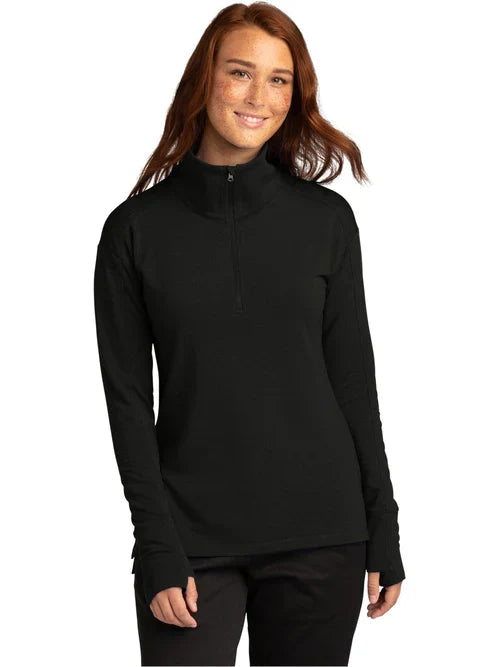 Sport-Tek Ladies Sport-Wick Flex Fleece 1/4-Zip with custom logo embroidery