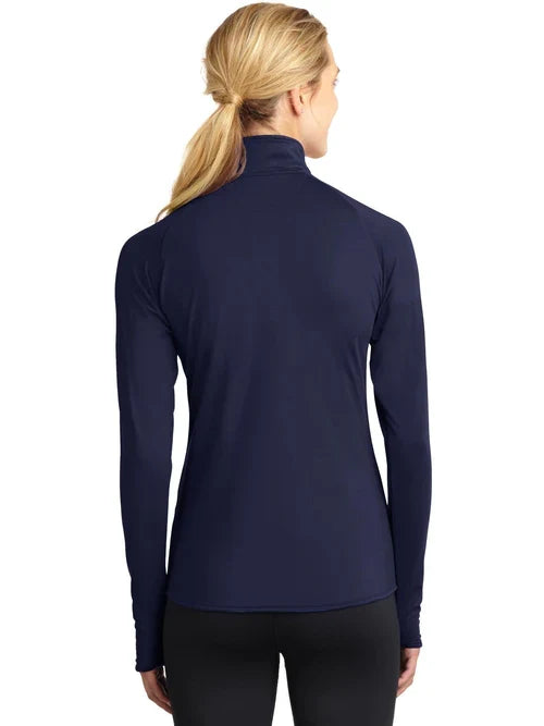 Sport-Tek Ladies Sport-Wick Stretch 1/4-Zip Pullover with custom logo embroidery