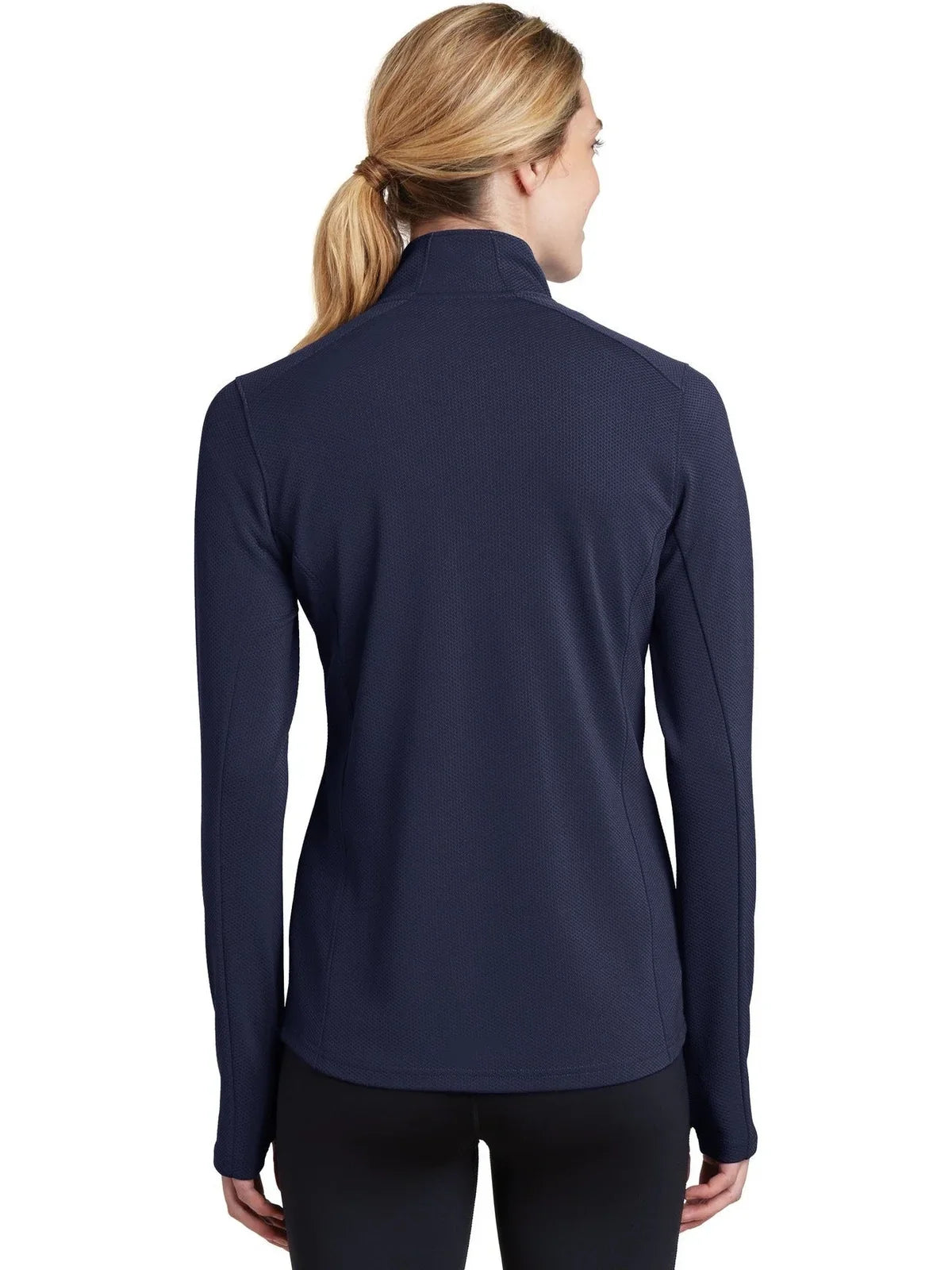 Sport-Tek Women's Sport-Wick Textured 1/4-Zip Pullover with custom logo embroidery