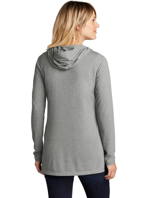 Sport-Tek Ladies PosiCharge Tri-Blend Wicking Long Sleeve Hoodie with custom logo embroidery