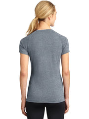 Sport-Tek Ladies Ultimate Performance V-Neck with custom logo embroidery