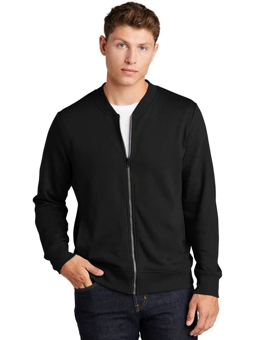 Sport-Tek Lightweight French Terry Bomber with custom logo embroidery