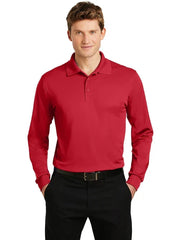 Sport-Tek Long Sleeve Micropique Sport-Wick Polo with custom logo embroidery