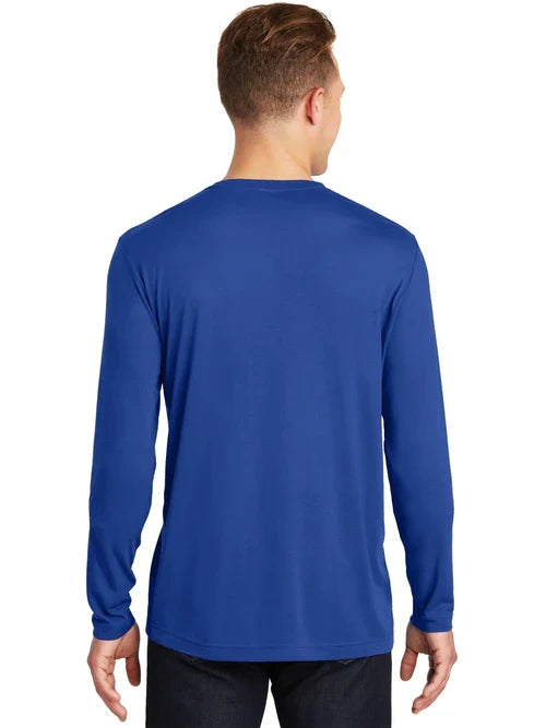 Sport-Tek Long Sleeve PosiCharge Cotton Tee with custom logo embroidery