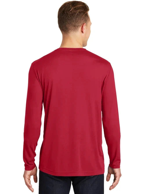 Sport-Tek Long Sleeve PosiCharge Cotton Tee with custom logo embroidery