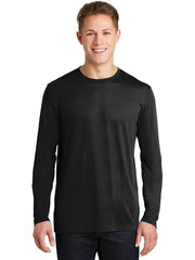 Sport-Tek Long Sleeve PosiCharge Cotton Tee with custom logo embroidery
