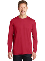 Sport-Tek Long Sleeve PosiCharge Cotton Tee with custom logo embroidery