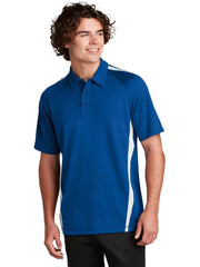 Sport-Tek PosiCharge Micro-Mesh Colorblock Polo with custom logo embroidery