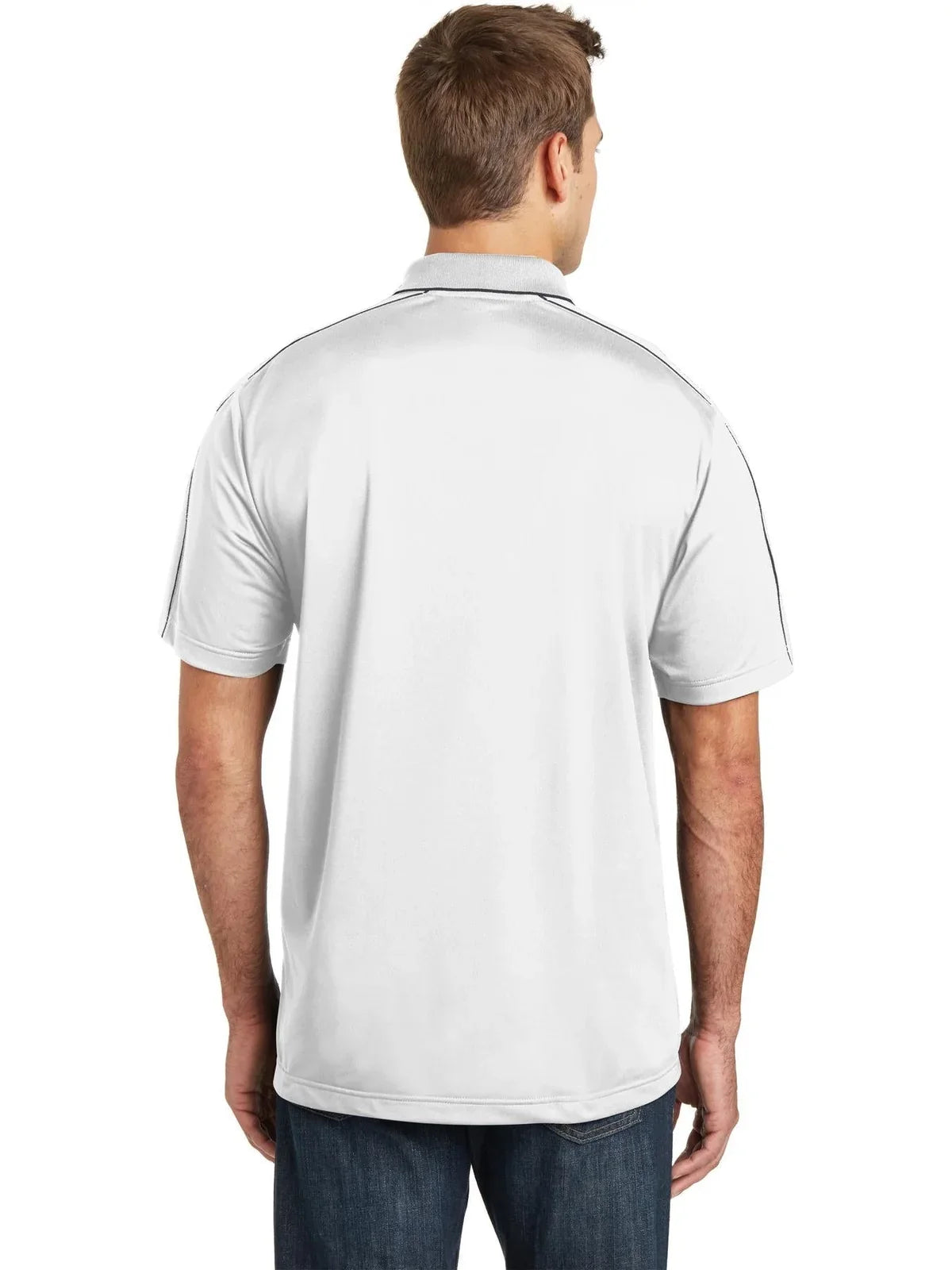 Sport-Tek Micropique Sport-Wick Piped Polo with custom logo embroidery