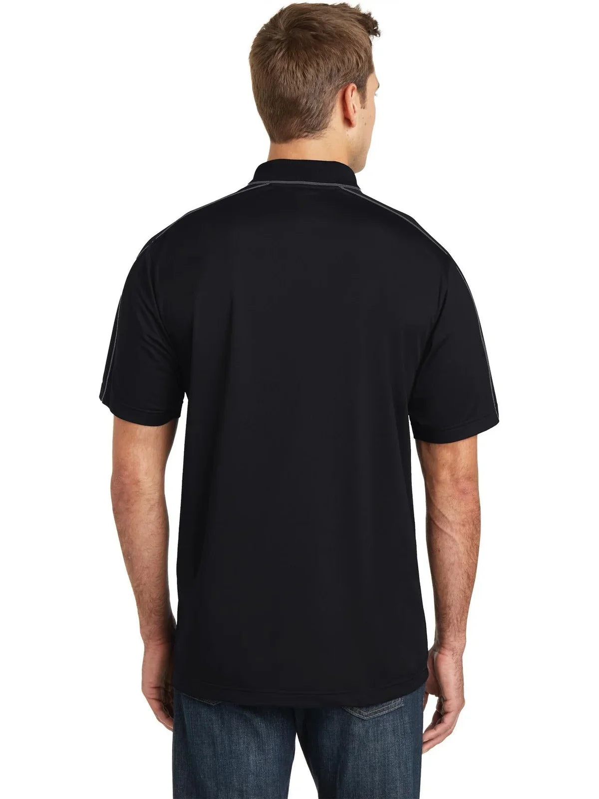 Sport-Tek Micropique Sport-Wick Piped Polo with custom logo embroidery