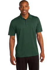 Sport-Tek Micropique Sport-Wick Pocket Polo with custom logo embroidery