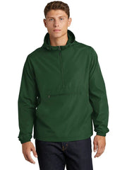 Sport-Tek Packable Anorak with custom logo embroidery