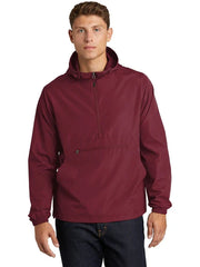 Sport-Tek Packable Anorak with custom logo embroidery