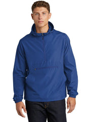 Sport-Tek Packable Anorak with custom logo embroidery