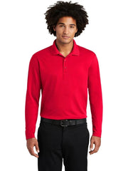 Sport-Tek PosiCharge RacerMesh Long Sleeve Polo with custom logo embroidery
