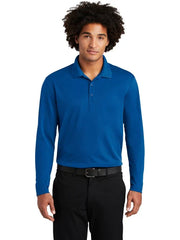 Sport-Tek PosiCharge RacerMesh Long Sleeve Polo with custom logo embroidery