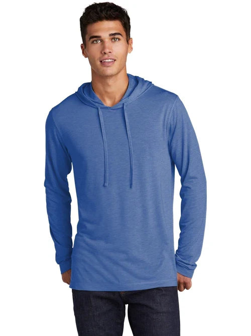 Sport-Tek PosiCharge Tri-Blend Wicking Long Sleeve Hoodie with custom logo embroidery
