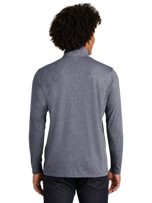 Sport-Tek PosiCharge Tri-Blend Wicking 1/4-Zip Pullover with custom logo embroidery