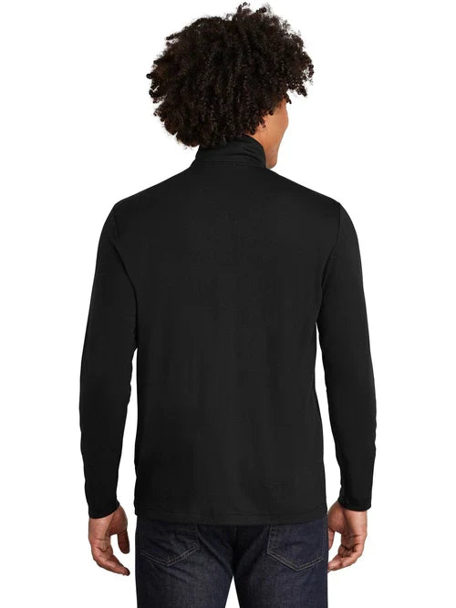 Sport-Tek PosiCharge Tri-Blend Wicking 1/4-Zip Pullover with custom logo embroidery