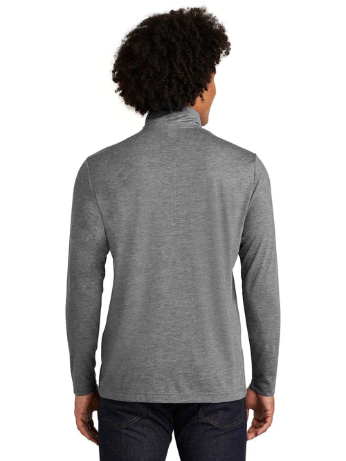 Sport-Tek PosiCharge Tri-Blend Wicking 1/4-Zip Pullover with custom logo embroidery