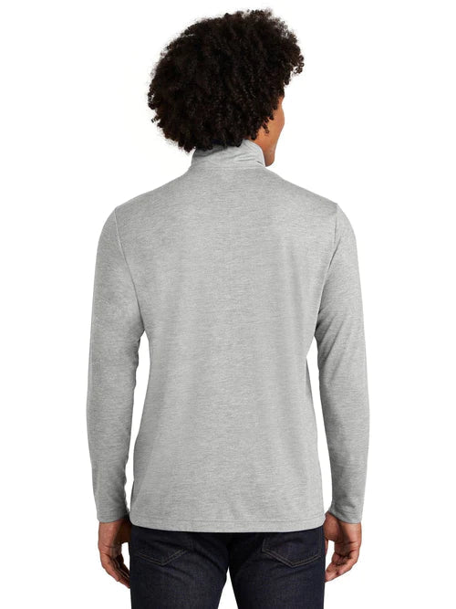 Sport-Tek PosiCharge Tri-Blend Wicking 1/4-Zip Pullover with custom logo embroidery