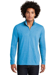 Sport-Tek PosiCharge Tri-Blend Wicking 1/4-Zip Pullover with custom logo embroidery