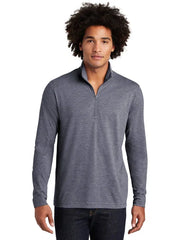 Sport-Tek PosiCharge Tri-Blend Wicking 1/4-Zip Pullover with custom logo embroidery
